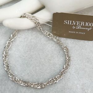 Silver 100 by Danecraft Silver 8” Bracelet